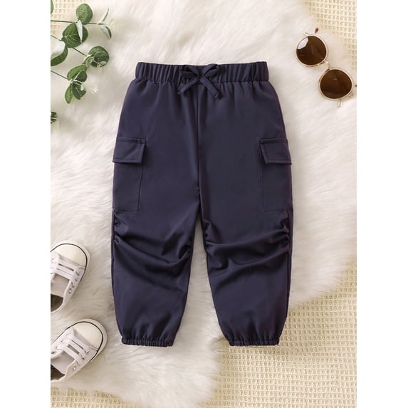 Baby Boy Flap Pocket Side Ruched Pants