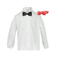 thumbnail image 1 of Baby Boy Formal Tuxedo Suit White Button Down Dress Shirt Red Black Bow tie SM-4, 1 of 3