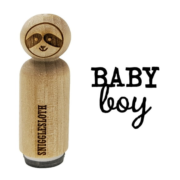 Baby Boy Fun Text Rubber Stamp for Scrapbooking Crafting Stamping - Mini 1/2 Inch