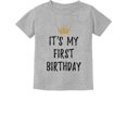 thumbnail image 1 of Baby Boy Girl 1st Birthday Gift One Year Old Birthday Crown Infant Kids T-Shirt 18M Gray, 1 of 5
