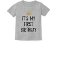 thumbnail image 1 of Baby Boy Girl 1st Birthday Gift One Year Old Birthday Crown Infant Kids T-Shirt 24M Gray, 1 of 5
