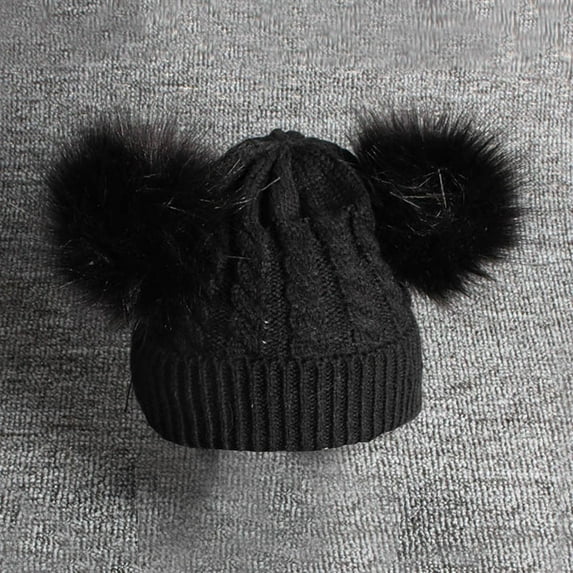 Baby Girl Beanie Winter Baby Boy Hat with Pompom Lined Hat Winter Warm Knit Cap for Boys Girls