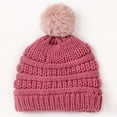 thumbnail image 1 of Baby Boy Girl Beanie Winter Hat with Pompom Lined Toddler Hat Warm Winter Hats for Toddler Kids, 1 of 3