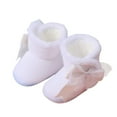 thumbnail image 1 of Baby Boy Girl Boots Fleece Lined Winter Snow Infant Booties Newborn Toddler Bowknot Walking Crib Sock Shoes, 1 of 6