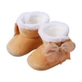 thumbnail image 1 of Baby Boy Girl Boots Fleece Lined Winter Snow Infant Booties Newborn Toddler Bowknot Walking Crib Sock Shoes, 1 of 6