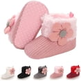thumbnail image 1 of Baby Boy Girl Boots Newborn Shoes Winter Snow Bowknot Anti-Slip Soft Sole Warm Infant Toddler Prewalker Booties, 1 of 6