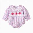 thumbnail image 1 of Baby Boy Girl Bubble Romper Newborn Baby Girl Clothes Newborn Summer Outfits Long Sleeves Infant Romper 0 18 Months 6-12 Months, 1 of 8
