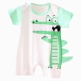 thumbnail image 1 of Baby Boy Girl Bubble Romper Solid Color Bodysuit Short Sleeve Organic Cotton T-Shirt,Soft 6-12 Months 12-24 Months 2t 3t 4t 5t 6t 7t 8t 9t Children 0-3 Months, 1 of 9