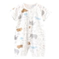 thumbnail image 1 of Baby Boy Girl Bubble Romper for 0-6 Months Baby Baby Suit Newborn Crawling Suit Short Sleeved Thin Coat Infant, 1 of 4