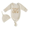 thumbnail image 1 of Baby Boy Girl Bubble Romper for Newborn Infant Newborn Knotted Sleeping Bag Fetal Hat Set Baby Comfortable And Breathable Pajamas, 1 of 4