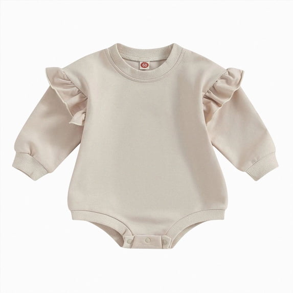 Baby Boy Girl Bubble Shirt Romper Outfit Short Sleeve Summer Bodysuit Top Newborn Oversized Crewneck Jumpsuit