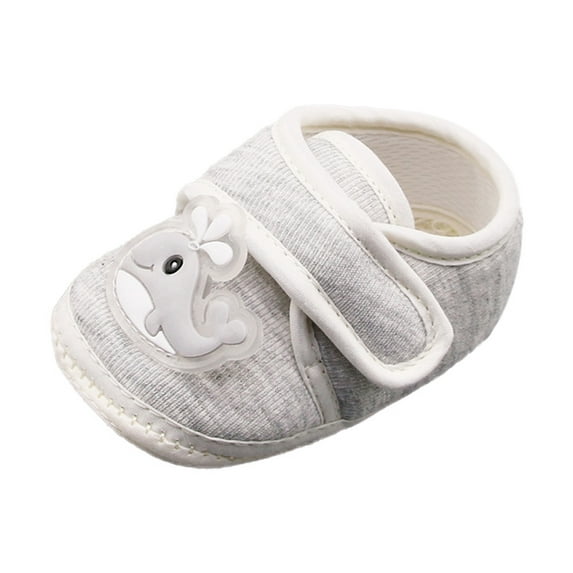 Baby Boy Girl Cartoon Casual Cotton Shoe Toddler Striped Soft Sole Shoes First Walkers