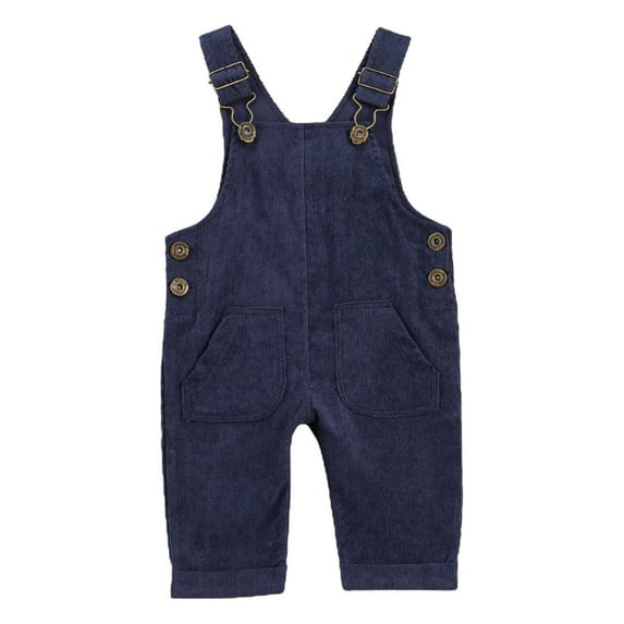 Baby Boy Girl Corduroy Overalls Suspender Bib Pants One-Piece Strap Jumpsuit