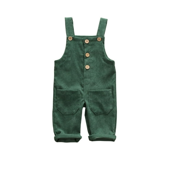 Baby Boy Girl Corduroy Overalls Suspender Bib Pants One-Piece Strap Jumpsuit