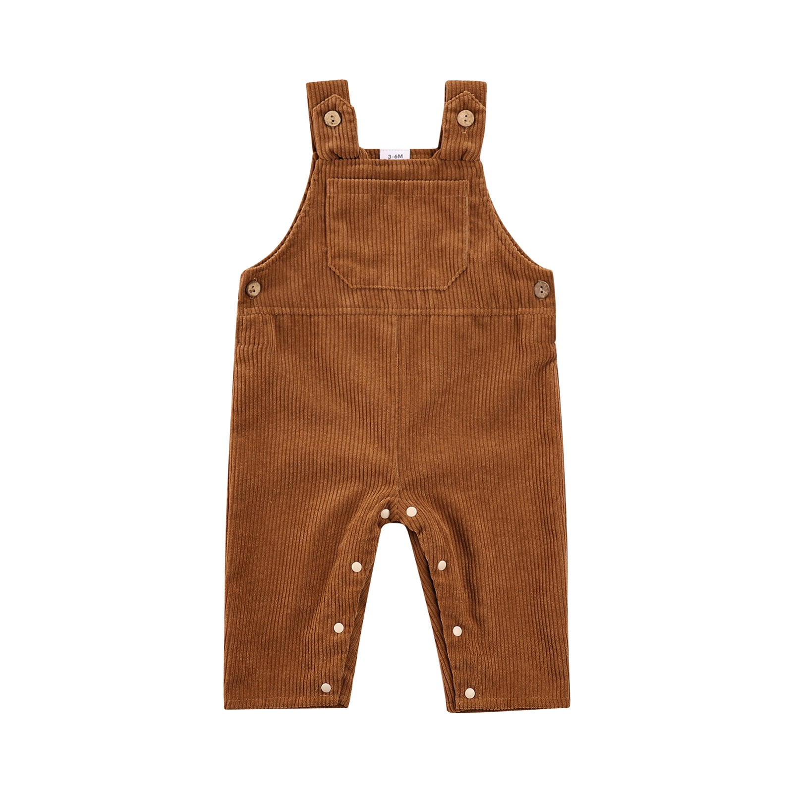 Baby Boy Girl Corduroy Overalls Suspender Bib Pants OnePiece Strap
