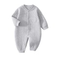 thumbnail image 1 of Baby Boy Girl Cotton Romper Long Sleeve Jumpsuit Bodysuit Newborn Cute Onesie Bodysuit Infant Soft One Piece Pajamas Unisex Home Clothes, 1 of 7