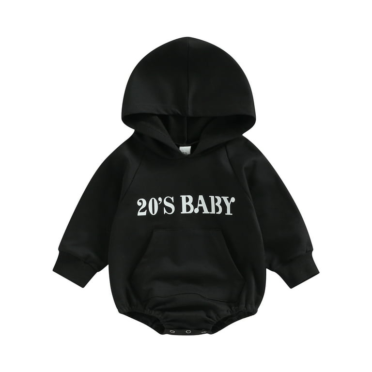 Baby Boy Girl Fall Clothes 20s Baby Hoodie Sweatshirt Romper Long Sleeve Onesie Outfit Cute Infant Clothing Walmart