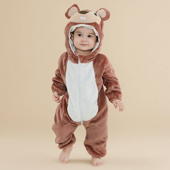 Baby Boy Girl Jumpsuit Baby Animal Outfits Long Sleeve Outwear Baby Christmas Romper Toddler Onesie Outfits 1-2 Years