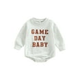 Baby Boy Girl Football Season Romper Sweatshirt Long Sleeve Letter