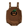 Baby Boy Girl Halloween Clothes Newborn Pumpkin Knitted Romper