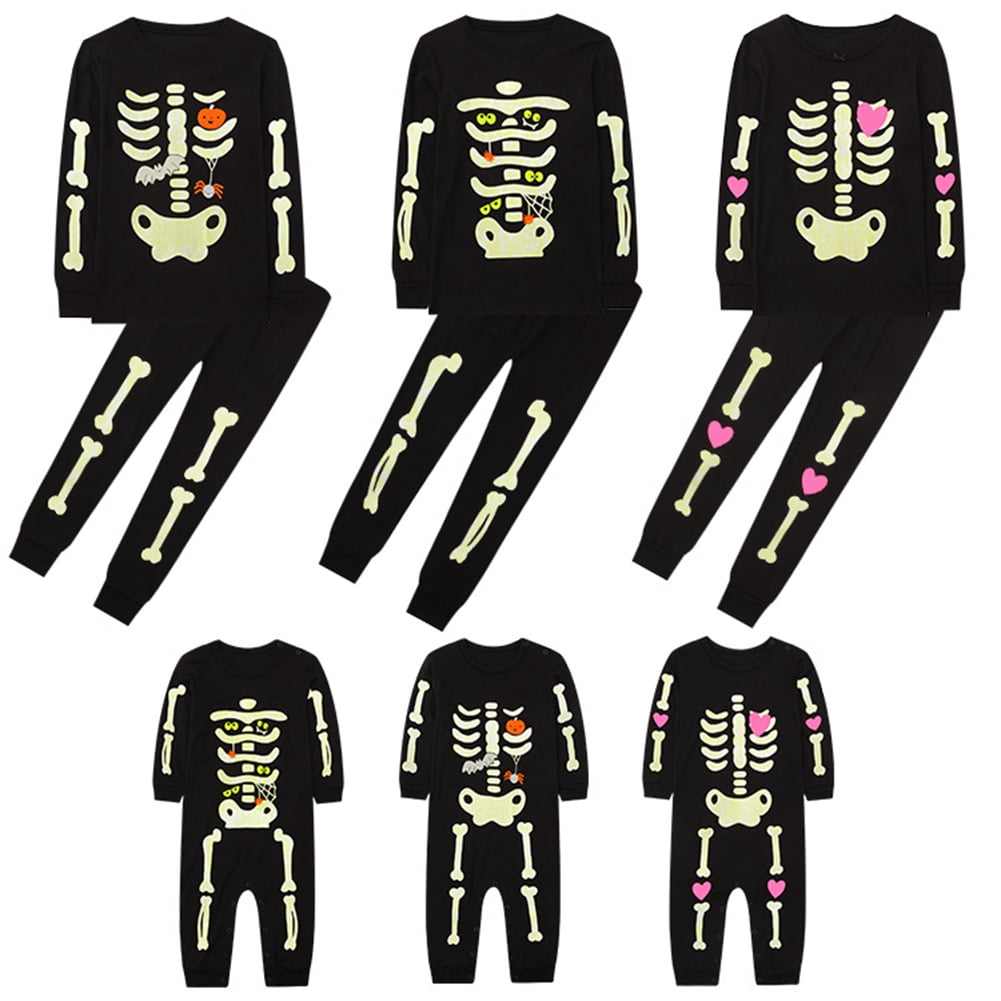 Baby Boy Girl Halloween Costume Newborn Skeleton Outfit
