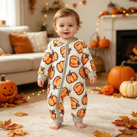 Baby Boy Girl Halloween Outfit Long Sleeve Romper Jumpsuit Baby Girl Boy Clothes Winter