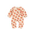 thumbnail image 1 of Baby Boy Girl Halloween Outfit Newborn Pumpkin Bat Long Sleeve Romper One Piece Cotton Jumpsuit Fall Winter Clothes, 1 of 8