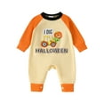 thumbnail image 1 of Baby Boy Girl Halloween Outfit Pumpkin Long Sleeve Romper Jumpsuit Cute Halloween Baby Costume Newborn Infant Fall Clothes, 1 of 7
