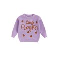 thumbnail image 1 of Baby Boy Girl Halloween Oversized Knit Sweater Letter Pumpkin Chunky Long Sleeve Pullover Sweater Shirts Warm Fall Winter Tops Clothes, 1 of 8