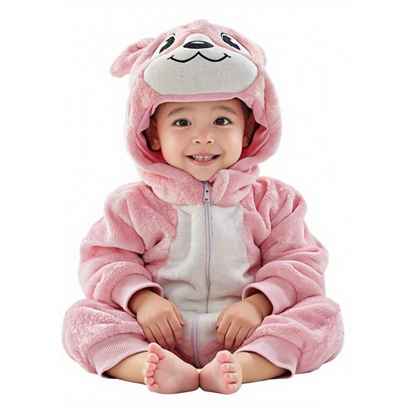 Baby Boy Girl Hooded Jumpsuit Cartoon Animal Outfit Long Sleeve Romper Baby Fall Outfits Clothes 3-4 Years