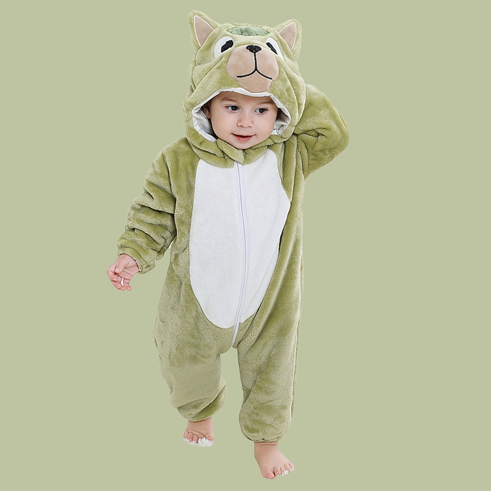 Baby Boy Girl Hooded Jumpsuit Animal Outfits Long Sleeve Outwear Baby Halloween Outfit Girl Clothes 3T