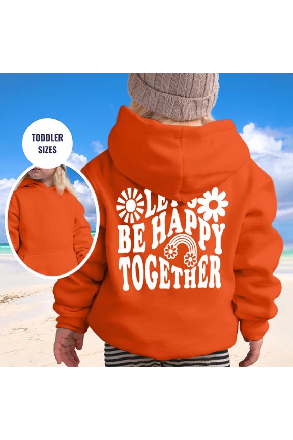 Baby Boy Girl Hoodies Sweatshirt Letter Graphic Print Long Sleeve Cotton Tops Casual Loose Fitting Hoodies with Pocket Toddler Boy Girl Winter Jacket for Toddler Kids Size 5-6