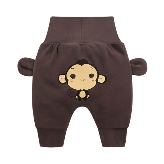 Baby Boy Girl Jogger Pants, Toddler Cotton Harems Pants, 2024 Cute Belly Butt Pant Trousers, Fall Winter Long Pants Sweatpants Coffee 3 Months