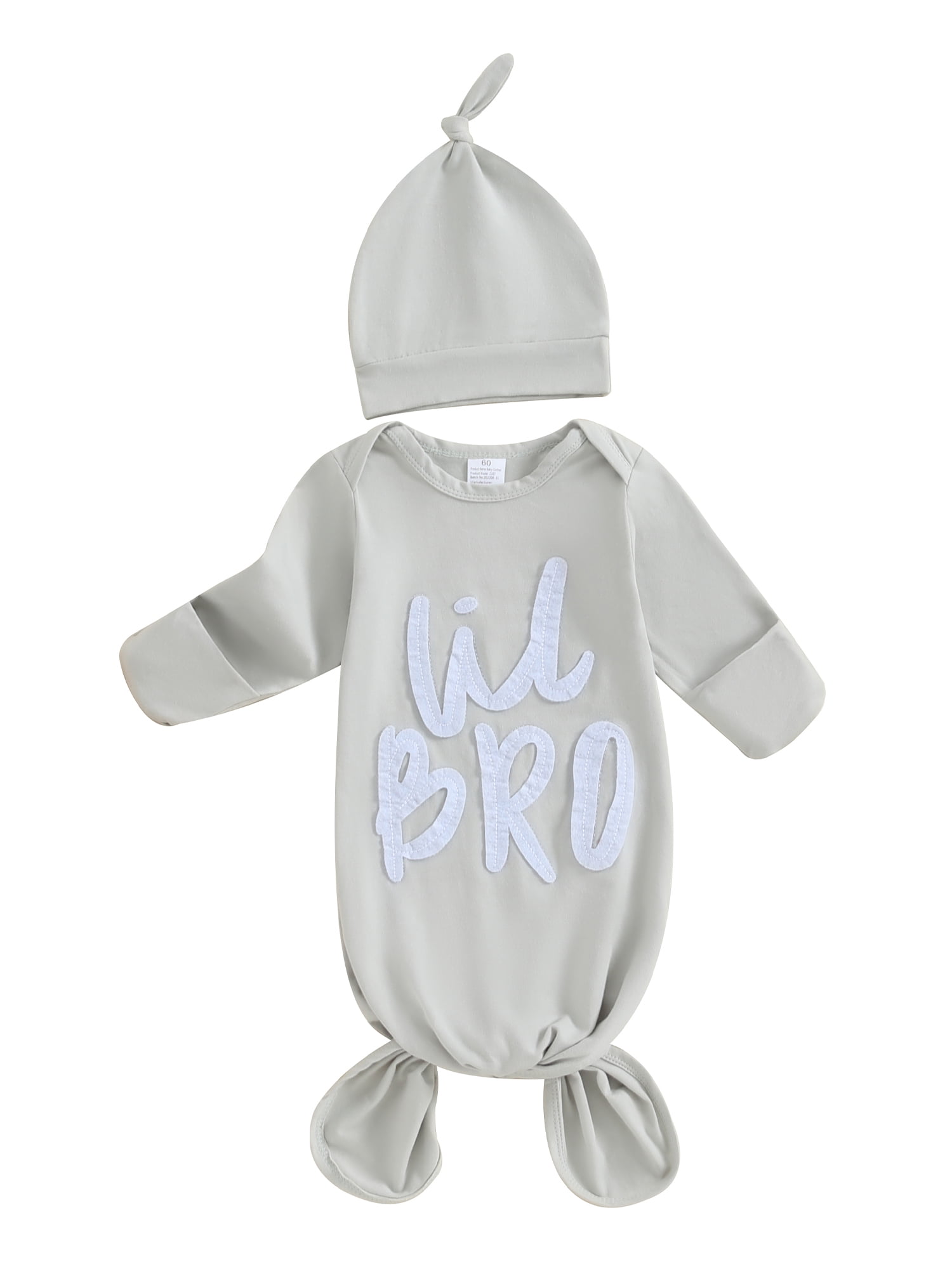 Baby Boy Girl Newborn Nightgown Long Sleeve Sleeper Hospital Gown