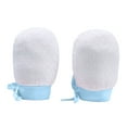 thumbnail image 1 of Baby Boy Girl No Scratch Silk Cotton Mittens Mesh Breathable Drawstring Gloves For Toddler No Scratch Mittens For Unisex, 1 of 9