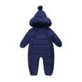 thumbnail image 1 of Baby Boy Girl Romper Jumpsuit Babys Girls Boys Knit Sweater Floral Spring Winter Long Sleeve Romper Jumpsuit Hat Clothes Z0F-Navy, 12-18 Months, 1 of 3