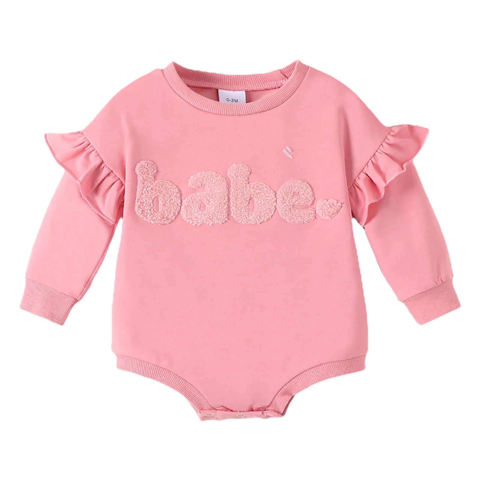 Baby Boy Girl Romper Valentine's Day Long Sleeve Letter Prints Triangle