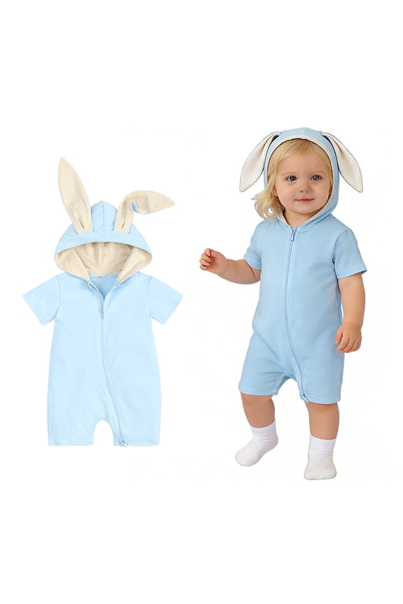 Baby Boy Girl Rompers Cute Bunny Easter Romper Long Sleeves Summer Clothes Preemie Sleepers 0-3 Months