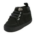 thumbnail image 1 of Baby Boy Girl Soft Sole Canvas Sneakers Sparkle High Top Lace Up Infant Unisex Ankle Shoes Booties Toddler Newborn Prewalker First Baby Walking Crib Shoes, 1 of 6