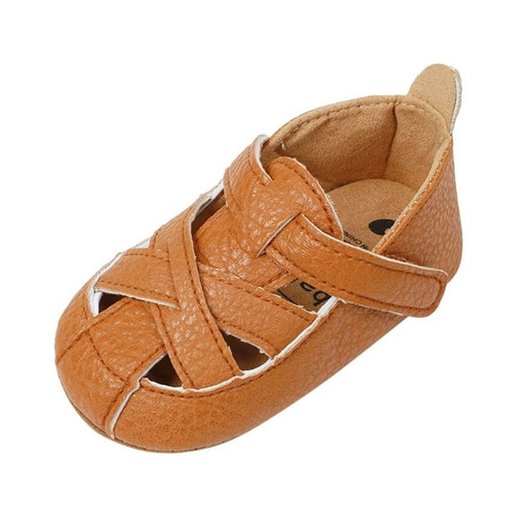 Baby Boy Girl Summer Infant Sandals PU Premium Sole Closed-Toe Non-Slip Shoes Toddler First Walkers