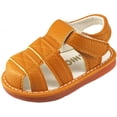 thumbnail image 1 of Baby Boy Girl Summer Infant Squeaky Sandals Premium Rubber Sole Closed-Toe Non-Slip Shoes Toddler First Walkers, 1 of 7