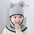 thumbnail image 1 of Baby Boy Girl Winter Hat Thick Scarf Lined Toddler Winter Hat Earflap Hood Scarves for Baby Girls and Boys, 1 of 6