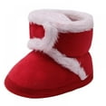 thumbnail image 1 of Baby Boy Girl Winter Snow Boots,Cotton Anti-Skid Sole Bow Warm Infant Toddler Prewalker Booties Crib Shoes for Girls Boys, 1 of 8