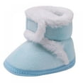 thumbnail image 1 of Baby Boy Girl Winter Snow Boots,Cotton Anti-Skid Sole Bow Warm Infant Toddler Prewalker Booties Crib Shoes for Girls Boys, 1 of 8