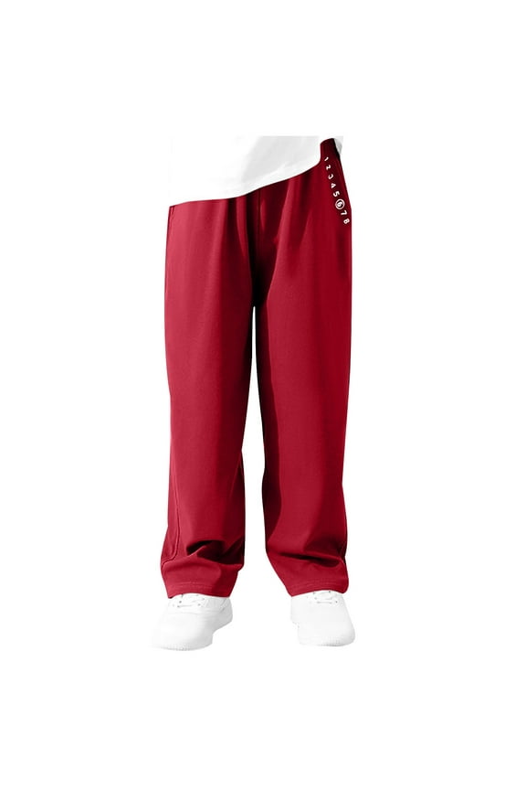 Baby Boy Girls Clothes Pants Kids Elastic Waist Loose Lounge Comfy Cotton Fall Trousers 6-15 Years