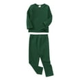 thumbnail image 1 of Baby Boy & Girls Long Sleeve Shirt Tops Pajamas Pants Set Kids Toddler Sleepwear Outfits Children Pj's for Daily Green 12-24 Months, 1 of 3