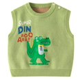 thumbnail image 1 of Baby Boy Girls Winter Fall Sweater Vest Knitted V-Neck Sleveeless Waistcoat Vest Dinosaur Cartoon Knitted Unisex Sweater, 1 of 6