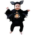 thumbnail image 1 of Baby Boy Halloween Outfit My First Halloween Footie Pjs Pumpkin Role Play Hoodie Romper Jumpsuits Girl Baby Clothes Black 6 Months-12 Months, 1 of 7