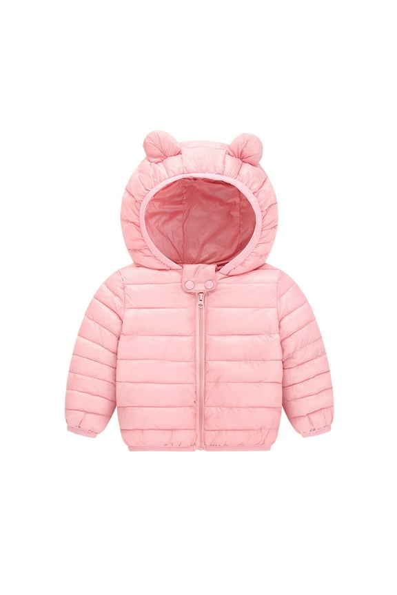 Baby Boy Jacket Cute Bear Ears with Hoods Windproof Down Jacket for Kids Infant Baby Boys Winter Warm Outwear Jacket Coat 12-18 Months Winter Baby Girl Clothes