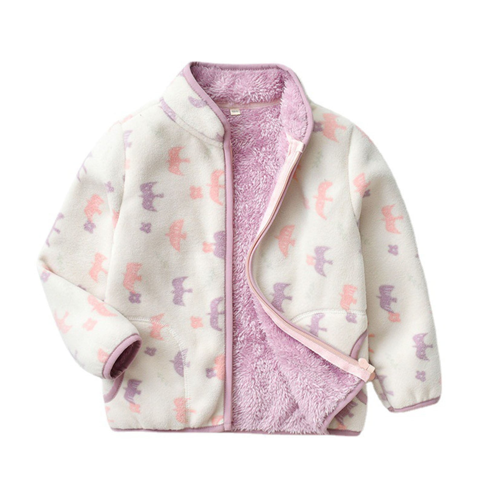 Baby Boy Jacket Kids Fashion Fleece Hooded Zipper Long Sleeve Thick